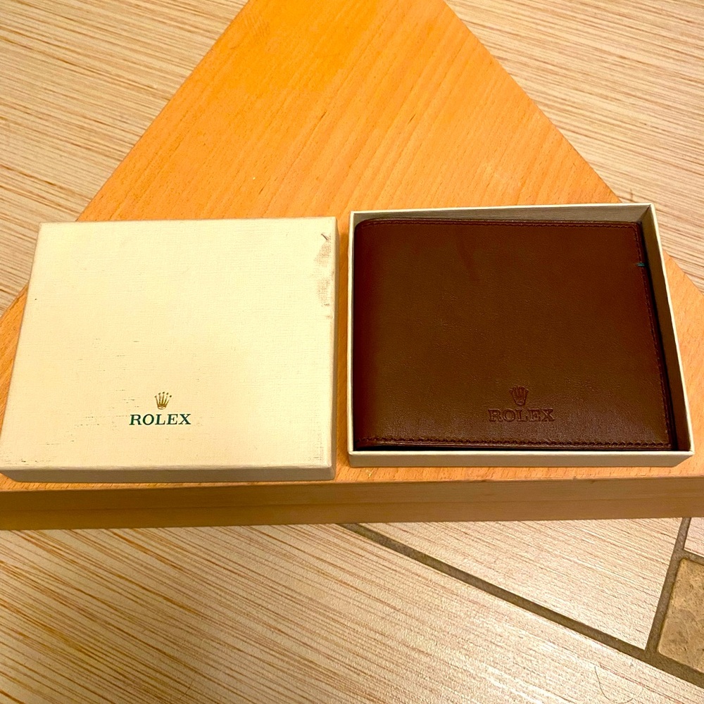 🆕 Rolex Leather Bi Fold Wallet